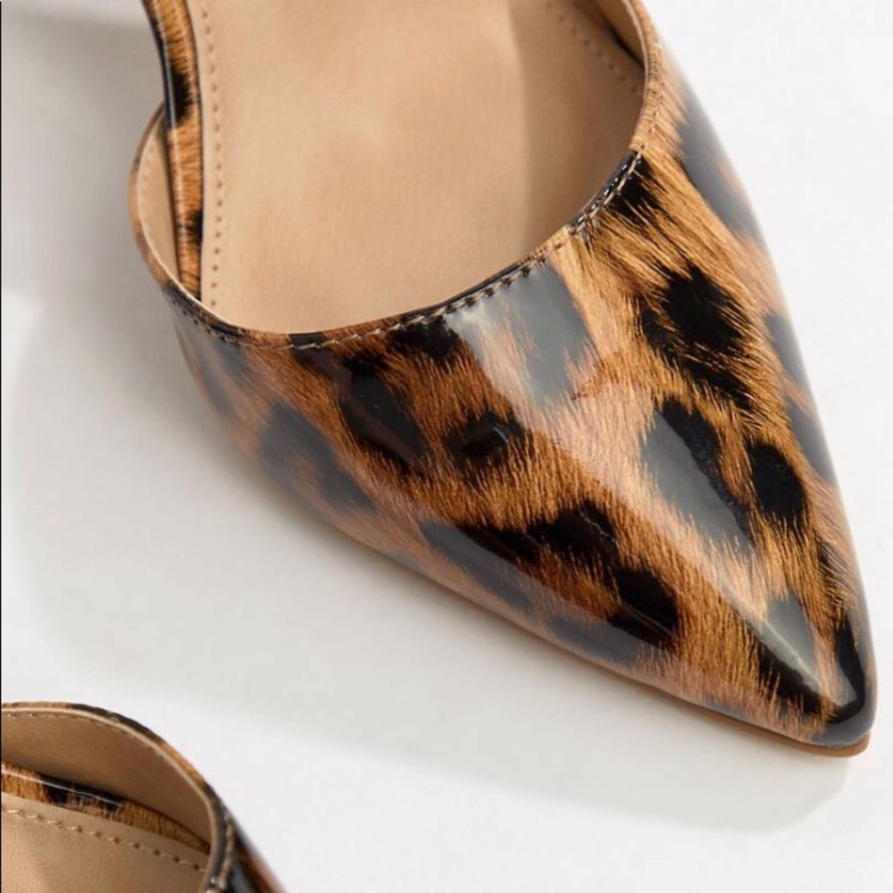 🌹✅Patent leather leopard print healed shoes. - Picture 6 of 7